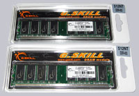 G.Skill 2x 512MB PC3200 (F1-3200PHU1-512NT) Memory