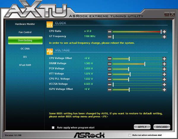 intel extreme tuning utility undervolt does not save