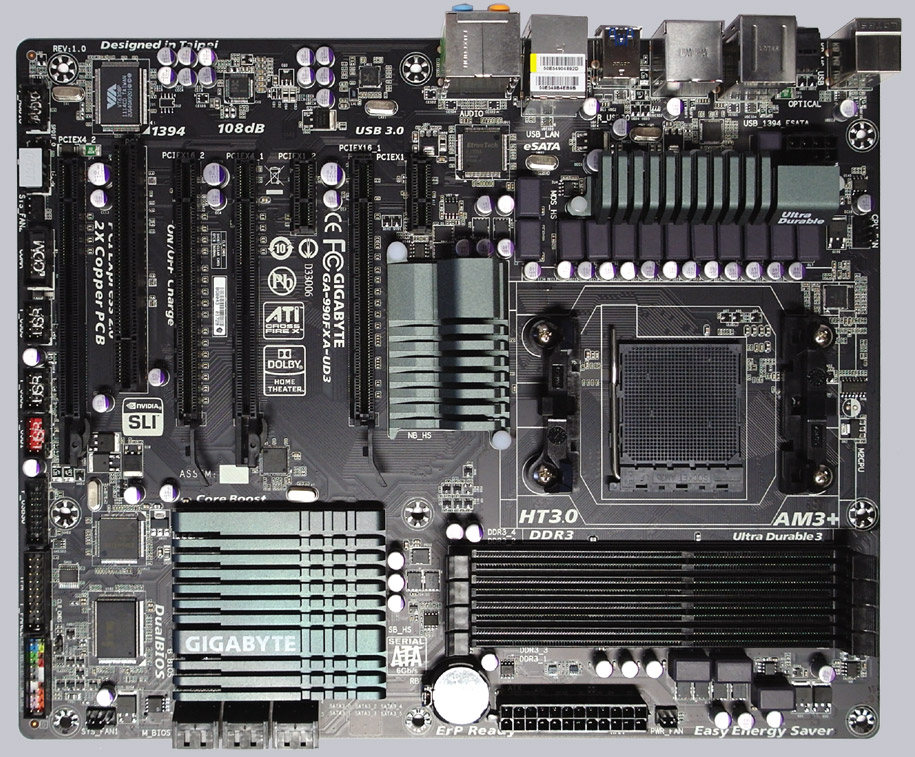 Gigabyte GA-990FXA-UD3 AMD Socket AM3+ Motherboard Review