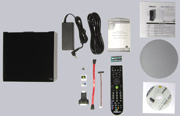 ASRock ION330HT-BD scope of delivery click to enlarge