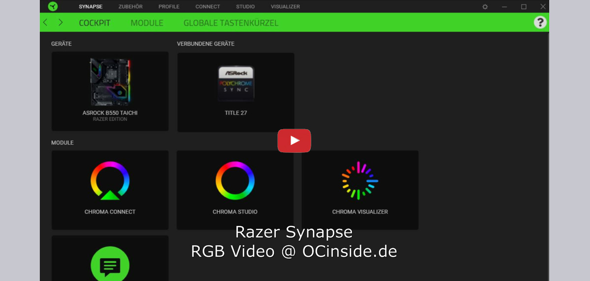 ASRock Taichi Razer Edition Motherboard Razer Synapse 3 Video