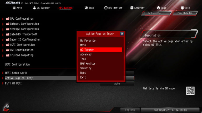 ASRock Z390 Phantom Gaming X Motherboard Review BIOS and Overclocking