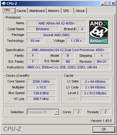 Amd Athlon64 X2 4000 Socket Am2 Cpu Overclocking