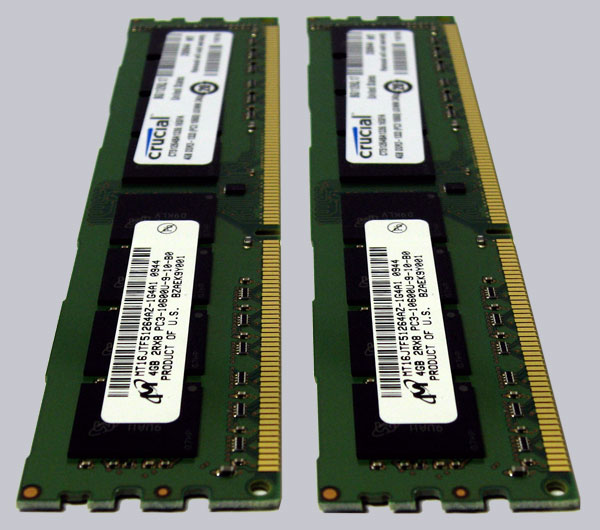 fordel Mål romanforfatter Crucial 8GB Kit DDR3-1333/PC3-10600 CT2KIT51264BA1339 Memory Review  Benchmark values and test results