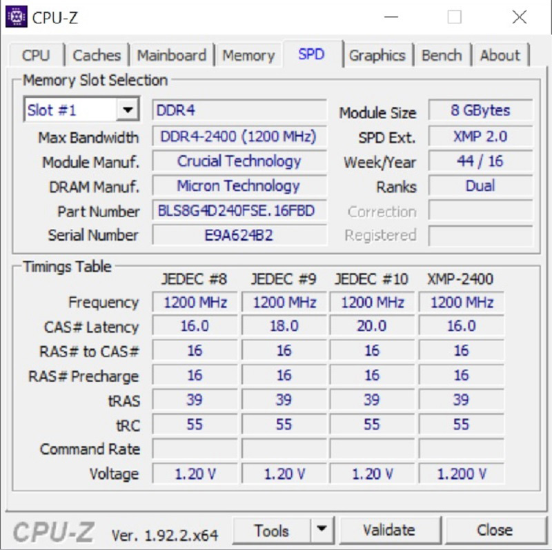 cpu z memory