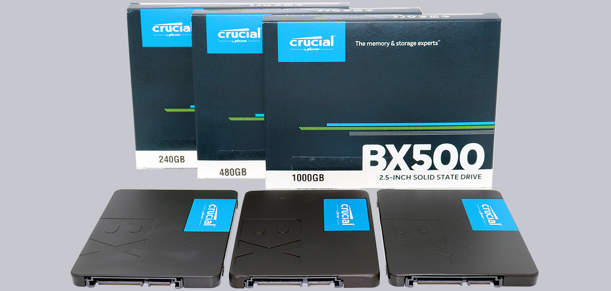 Crucial BX500 240GB, 480GB and 1TB SSD Review Setup and test results