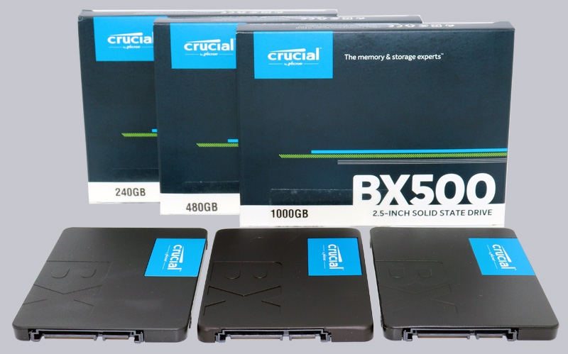 Crucial BX500 240GB, 480GB and 1TB SSD Review Result and general 
