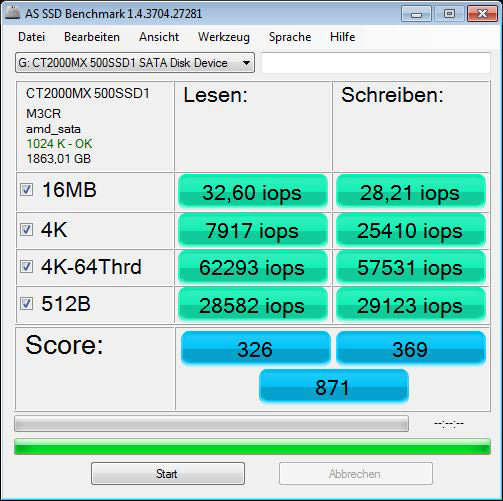 Test SSD Crucial CT2000MX500SSD1 