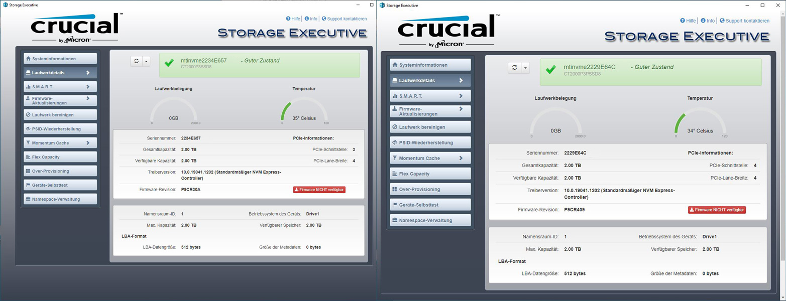 Crucial P3 vs Crucial P3 Plus 2TB M.2 NVMe SSD Review Setup and test results