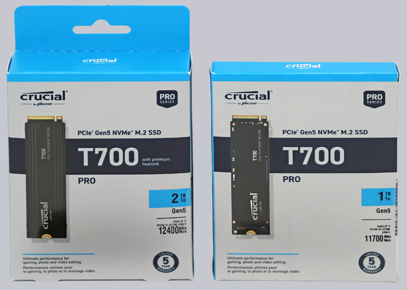 Crucial T700 2TB PCIe Gen5 NVMe M.2 SSD, CT2000T700SSD3