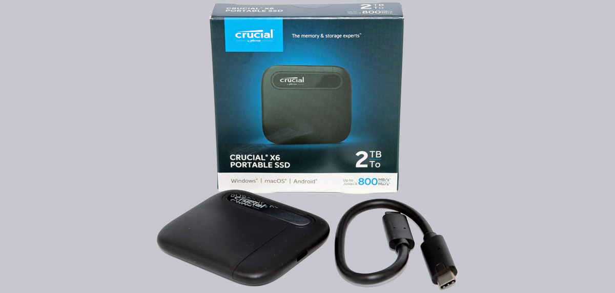 Crucial X6 500GB Portable SSD, CT500X6SSD9
