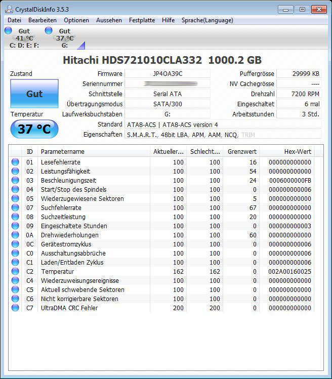 Hitachi HGST Deskstar 500GB 3.5'' – HDD 7.200RPM 16MB SATA-600 (HDS721050CLA662) – 0F15629