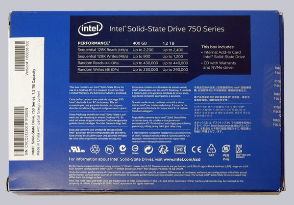 Intel SSD 750 1.2TB PCIe SSD Review