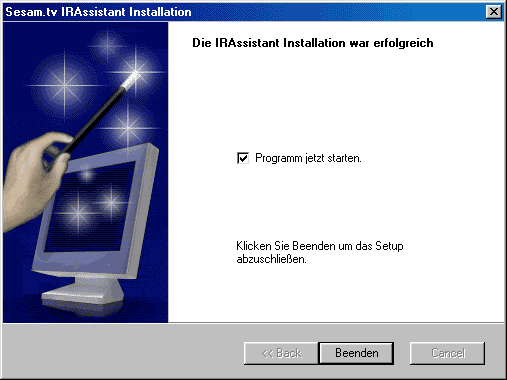 Und nach Beenden wird das Programm automatisch gestartet 