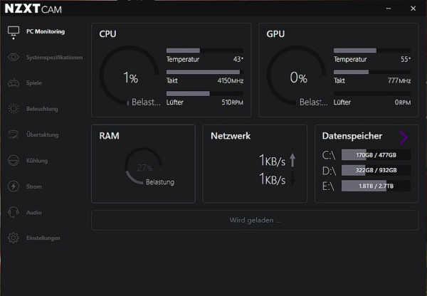 Nzxt Kraken X53 Review Nzxt Cam Software