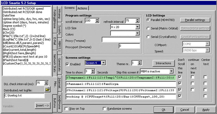 LCD Software Smartie als alternative zu jaLCDs