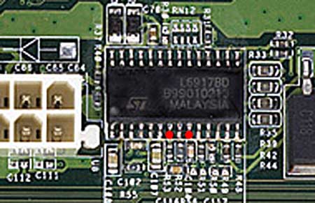 solder a 10 K resistor from Pin 7 to Pin 9