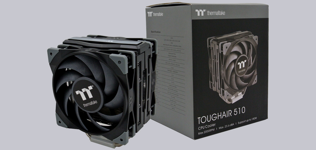 Ventirad processeur Thermaltake ToughAir 510 - Compatible Intel LGA  1700/1200/1156/1155/1151/1150 AMD AM4/AM3+/AM3/AM2+/AM2/FM2/FM1 –