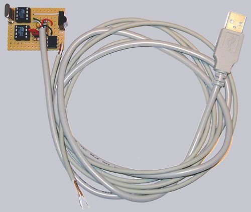 So sieht der fertige USB Infrarot Empfänger in der Ultra Variante auch zum hardwareseitigen PC Ein- und Ausschalten aus ...